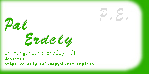 pal erdely business card
